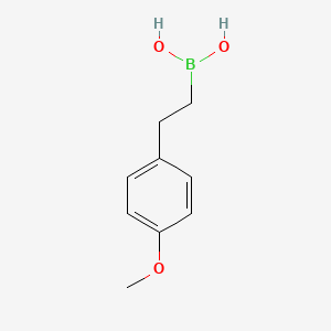 molecular formula C9H13BO3 B15070966 [2-(4-Methoxyphenyl)ethyl]boronic acid CAS No. 105869-40-7