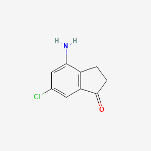 molecular formula C9H8ClNO B15070993 4-Amino-6-chloro-2,3-dihydro-1H-inden-1-one 