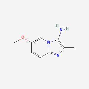 molecular formula C9H11N3O B15071010 6-Methoxy-2-methylimidazo[1,2-a]pyridin-3-amine 