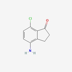 molecular formula C9H8ClNO B15071015 4-Amino-7-chloro-indan-1-one 