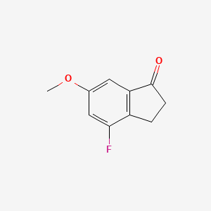 molecular formula C10H9FO2 B15071130 4-Fluoro-6-methoxy-2,3-dihydro-1H-inden-1-one 