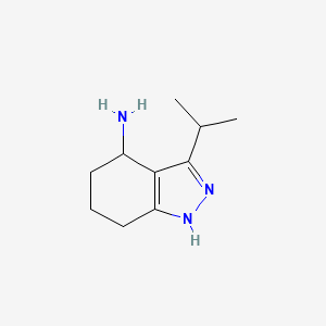 molecular formula C10H17N3 B15071138 3-Isopropyl-4,5,6,7-tetrahydro-1H-indazol-4-amine 