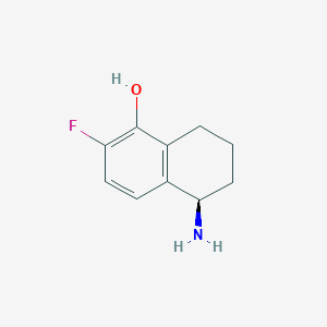 molecular formula C10H12FNO B15071185 (R)-5-Amino-2-fluoro-5,6,7,8-tetrahydronaphthalen-1-ol 