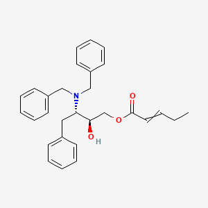 (2S,3S)-3-(Dibenzylamino)-2-hydroxy-4-phenylbutyl pent-2-enoate