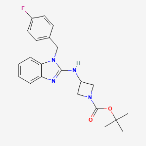 molecular formula C22H25FN4O2 B1507122 1-Boc-3-[1-(4-fluoro-benzyl)-1H-benzoimidazol-2-ylamino]-azetidine CAS No. 885276-28-8