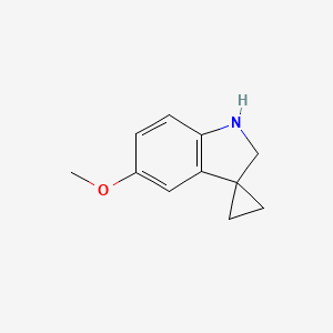 molecular formula C11H13NO B15071233 5'-Methoxyspiro[cyclopropane-1,3'-indoline] 