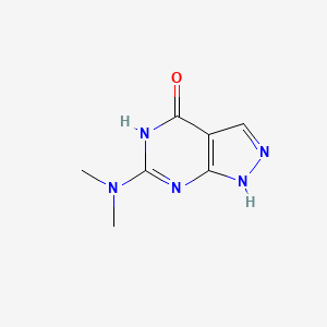 molecular formula C7H9N5O B15071239 6-(Dimethylamino)-1H-pyrazolo[3,4-d]pyrimidin-4(5H)-one CAS No. 5444-27-9