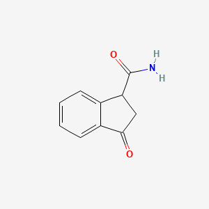 molecular formula C10H9NO2 B15071247 3-Oxo-2,3-dihydro-1H-indene-1-carboxamide 