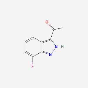 molecular formula C9H7FN2O B15071255 1-(7-fluoro-1H-indazol-3-yl)ethanone 