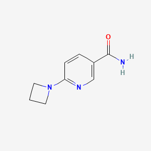 molecular formula C9H11N3O B15071265 6-(Azetidin-1-yl)nicotinamide 