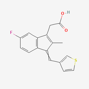 molecular formula C17H13FO2S B1507128 {5-Fluoro-2-methyl-1-[(thiophen-3-yl)methylidene]-1H-inden-3-yl}acetic acid CAS No. 857250-95-4