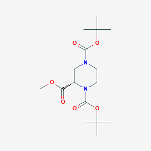 (S)-1,4-Di-tert-butyl 2-methyl piperazine-1,2,4-tricarboxylate