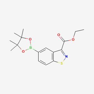 Ethyl 5-(4,4,5,5-tetramethyl-1,3,2-dioxaborolan-2-yl)-1,2-benzothiazole-3-carboxylate