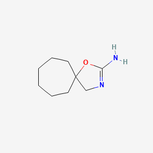 molecular formula C9H16N2O B15071429 1-Oxa-3-azaspiro[4.6]undec-2-en-2-amine CAS No. 25517-55-9