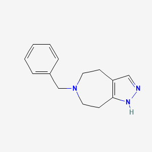 molecular formula C14H17N3 B1507143 6-Benzyl-2,4,5,6,7,8-hexahydropyrazolo[3,4-d]azepine CAS No. 928774-97-4