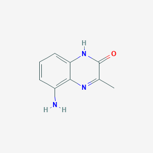 molecular formula C9H9N3O B15071503 5-Amino-3-methylquinoxalin-2(1H)-one CAS No. 41740-40-3