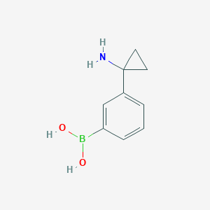 molecular formula C9H12BNO2 B15071513 (3-(1-Aminocyclopropyl)phenyl)boronic acid 