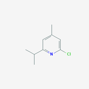 molecular formula C9H12ClN B15071535 2-Chloro-6-isopropyl-4-methylpyridine 