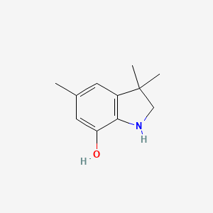 molecular formula C11H15NO B15071590 3,3,5-Trimethylindolin-7-ol 