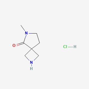 molecular formula C7H13ClN2O B15071603 6-Methyl-2,6-diazaspiro[3.4]octan-5-one hydrochloride 