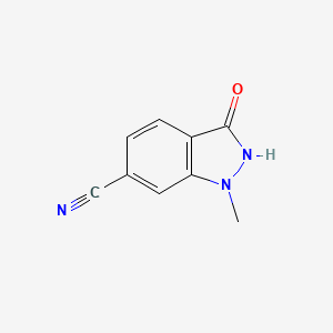 molecular formula C9H7N3O B15071623 3-Hydroxy-1-methyl-1H-indazole-6-carbonitrile 