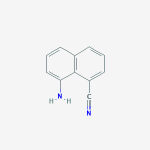 molecular formula C11H8N2 B15071738 1-Amino-8-cyanonaphthalene CAS No. 38515-13-8