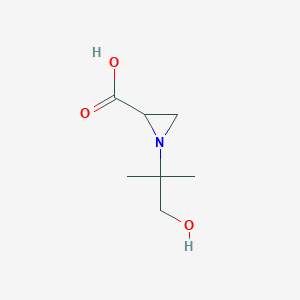 1-(1-Hydroxy-2-methylpropan-2-yl)aziridine-2-carboxylic acid