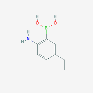 molecular formula C8H12BNO2 B15071790 (2-Amino-5-ethylphenyl)boronic acid 