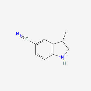 molecular formula C10H10N2 B15071872 3-methyl-2,3-dihydro-1H-indole-5-carbonitrile 