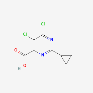 molecular formula C8H6Cl2N2O2 B1507190 5,6-Dichloro-2-cyclopropylpyrimidine-4-carboxylic acid CAS No. 858956-27-1