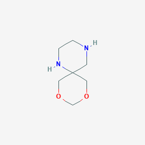 molecular formula C7H14N2O2 B15071987 8,10-Dioxa-1,4-diazaspiro[5.5]undecane CAS No. 219749-65-2