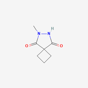 molecular formula C7H10N2O2 B15072034 6-Methyl-6,7-diazaspiro[3.4]octane-5,8-dione 