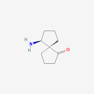 molecular formula C9H15NO B15072065 (5S,6S)-6-Aminospiro[4.4]nonan-1-one 