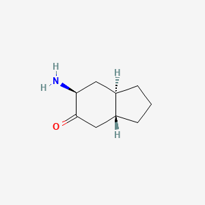 molecular formula C9H15NO B15072083 (3AR,6S,7aR)-6-aminohexahydro-1H-inden-5(6H)-one 