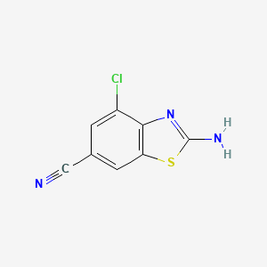 molecular formula C8H4ClN3S B1507212 2-Amino-4-chlorobenzo[d]thiazole-6-carbonitrile 