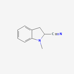 molecular formula C10H10N2 B15072154 1-Methylindoline-2-carbonitrile 