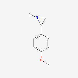 molecular formula C10H13NO B15072181 Aziridine, 2-(4-methoxyphenyl)-1-methyl- CAS No. 58777-95-0