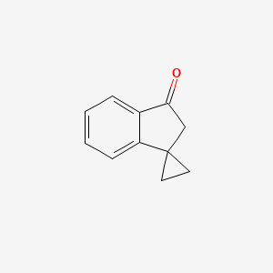 molecular formula C11H10O B15072249 Spiro[cyclopropane-1,1'-inden]-3'(2'H)-one 