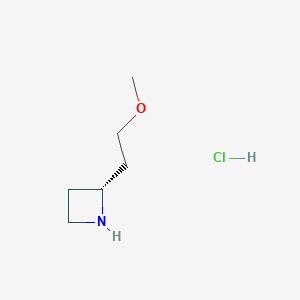 molecular formula C6H14ClNO B15072308 (R)-2-(2-Methoxyethyl)azetidine hydrochloride 