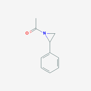 molecular formula C10H11NO B15072330 1-(2-Phenylaziridin-1-yl)ethanone CAS No. 33911-77-2