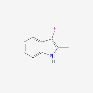 molecular formula C9H8FN B15072353 3-fluoro-2-methyl-1H-indole CAS No. 66946-82-5