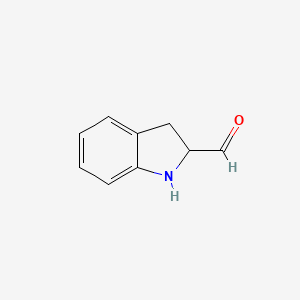 molecular formula C9H9NO B15072379 Indoline-2-carbaldehyde 