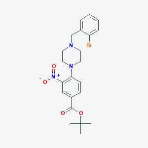 molecular formula C22H26BrN3O4 B1507239 tert-Butyl 4-(4-(2-bromobenzyl)piperazin-1-yl)-3-nitrobenzoate CAS No. 1012060-13-7