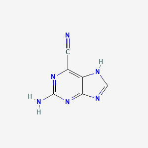 molecular formula C6H4N6 B15072401 2-amino-7H-purine-6-carbonitrile 