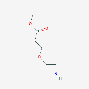 molecular formula C7H13NO3 B15072470 Methyl 3-(azetidin-3-yloxy)propanoate 