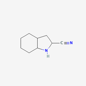 molecular formula C9H14N2 B15072531 Octahydro-1H-indole-2-carbonitrile 