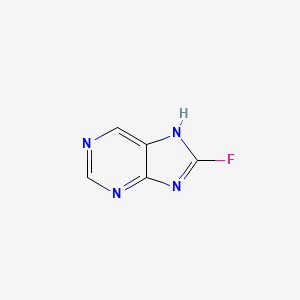 molecular formula C5H3FN4 B15072669 8-fluoro-1H-purine CAS No. 20190-19-6