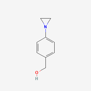 molecular formula C9H11NO B15072699 [4-(Aziridin-1-yl)phenyl]methanol CAS No. 753412-86-1