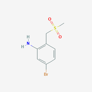 molecular formula C8H10BrNO2S B1507273 Benzenamine, 5-bromo-2-[(methylsulfonyl)methyl]- CAS No. 651780-42-6