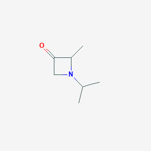 molecular formula C7H13NO B15072740 1-Isopropyl-2-methylazetidin-3-one 